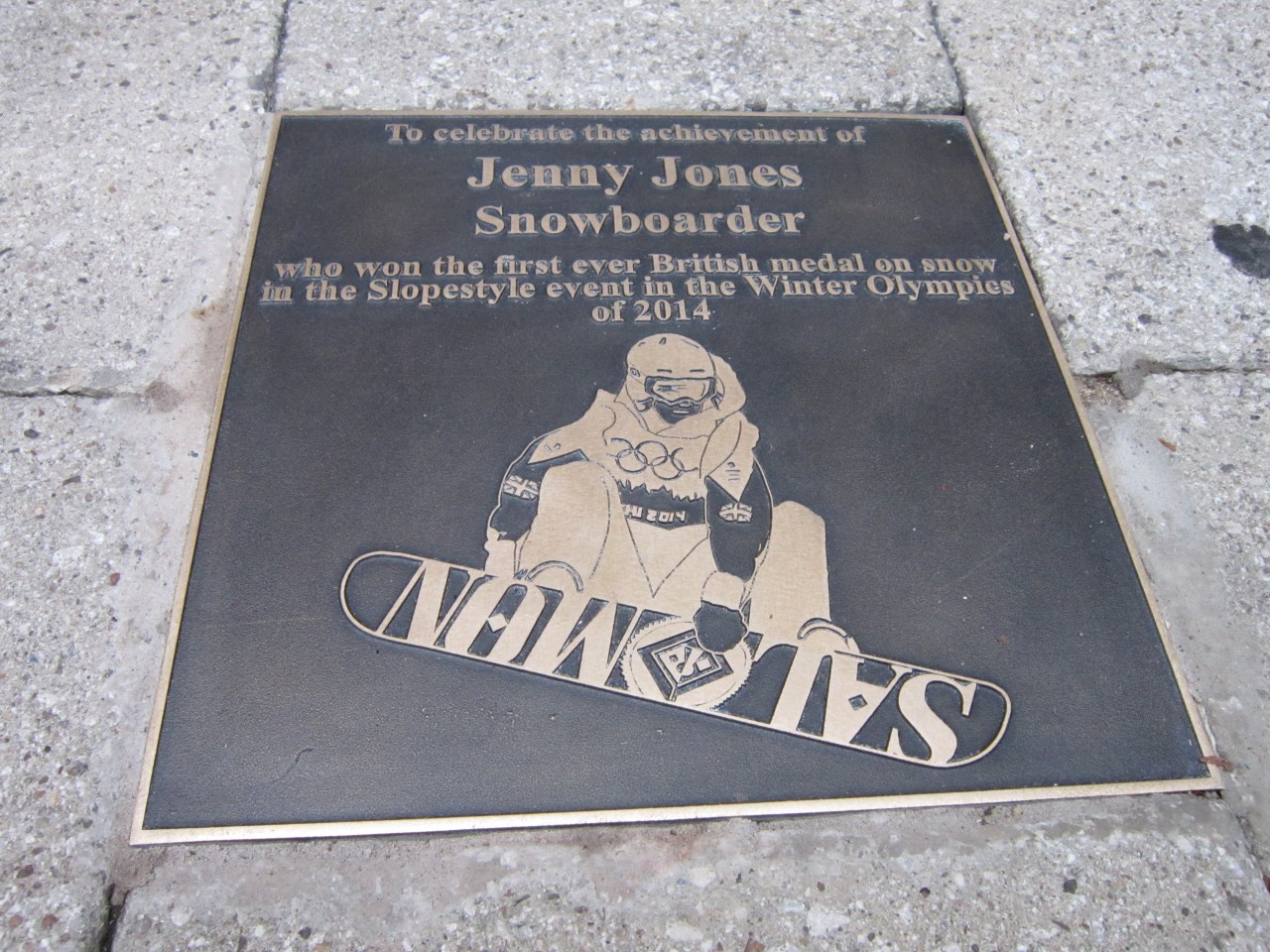 Unveiling of plaque by Jenny Jones, Olympic Snowboarder