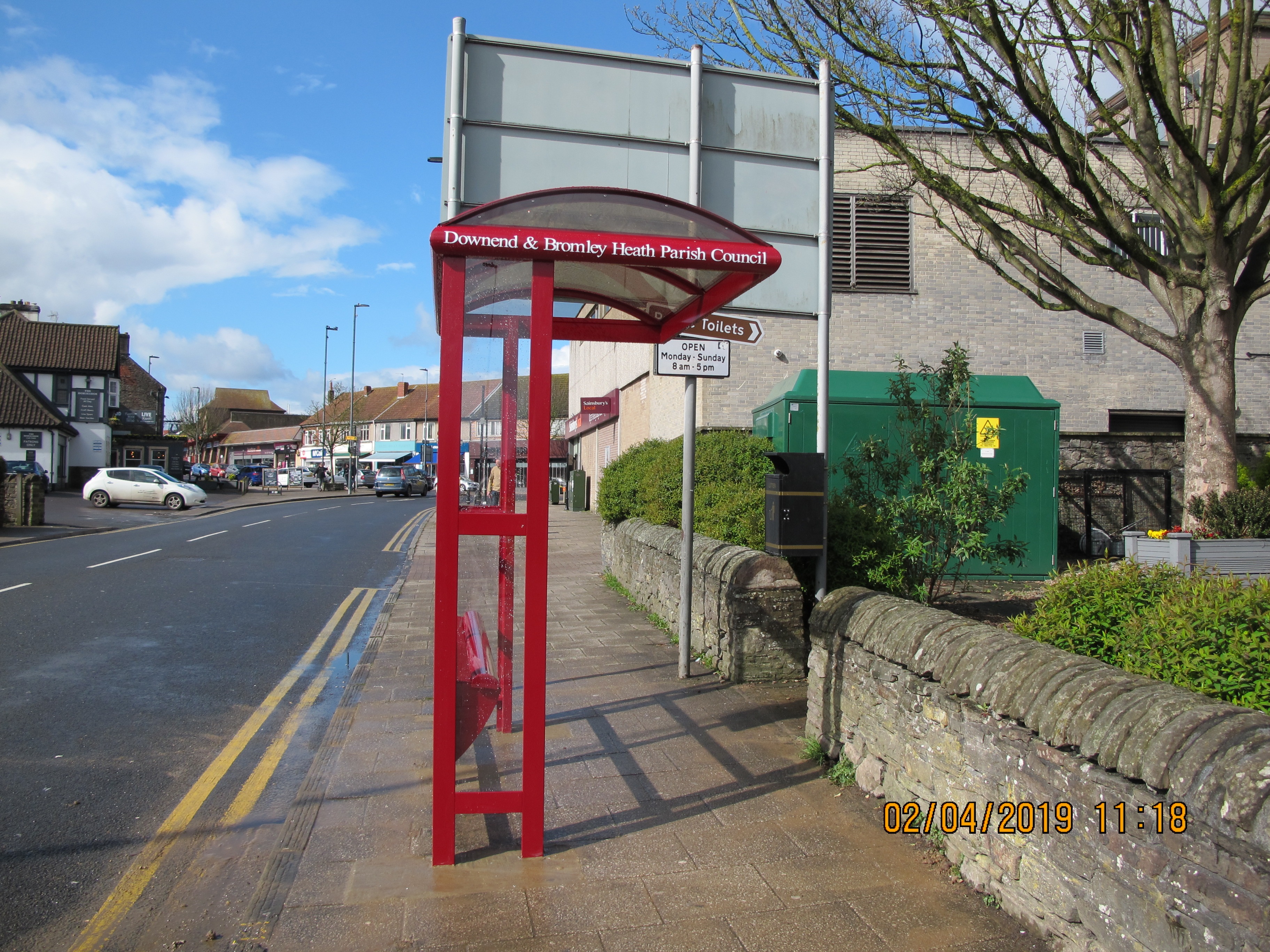 Picture of one of the Parish bus stop shelters